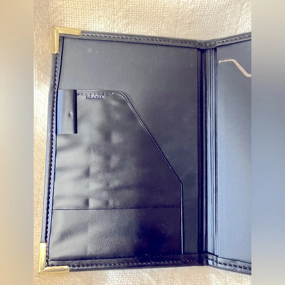 Stafford Small Black Notepad Portfolio
